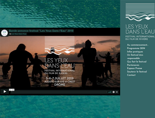 création sign-web pour le festival du film les yeux dans l'eau